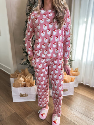 Red Annie Vintage Santa Long Sleeve/Pajama Pants Set - Everyday EDEN Boutique & Gifts