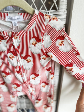 Red Baby Vintage Santa Zippie Pajama - Everyday EDEN Boutique & Gifts