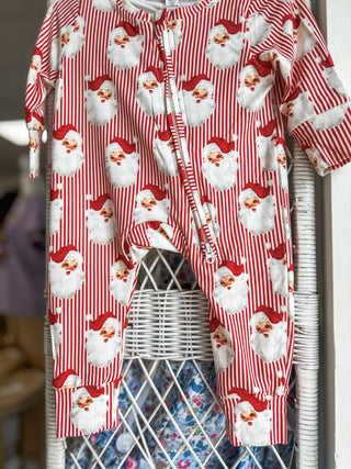 Red Baby Vintage Santa Zippie Pajama - Everyday EDEN Boutique & Gifts