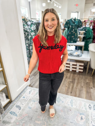 Red & Black Gameday So Sewn Soft Sleeveless Top - Everyday EDEN Boutique & Gifts
