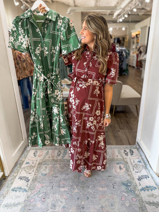 Red Chateau Nights Midi Dress - Everyday EDEN Boutique & Gifts