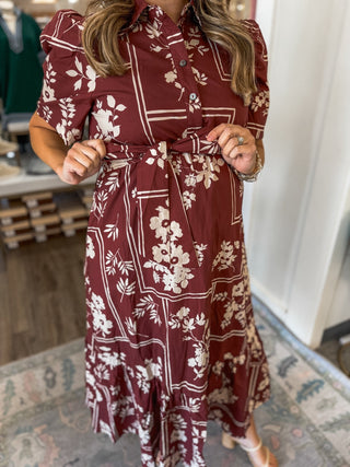 Red Chateau Nights Midi Dress - Everyday EDEN Boutique & Gifts