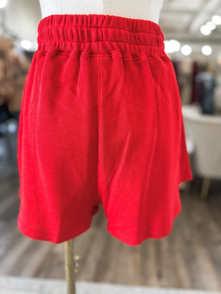 Red Holiday Pearl Charm SKORT - Everyday EDEN Boutique & Gifts