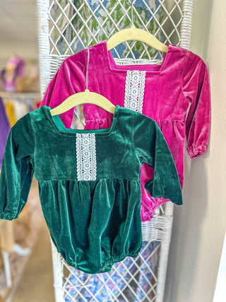 Red Velvet Girl Lace Bubble - Everyday EDEN Boutique & Gifts