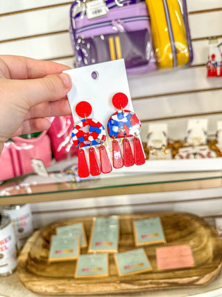 Red, White & Blue Meant For You Earrings - Everyday EDEN Boutique & Gifts