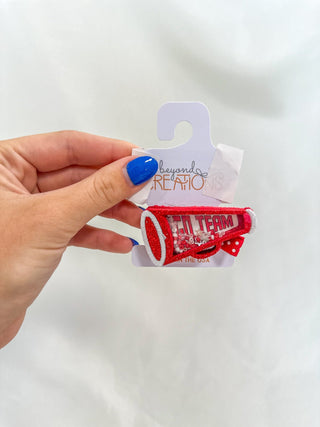 Red & White Megaphone Bow Charm - Everyday EDEN Boutique & Gifts