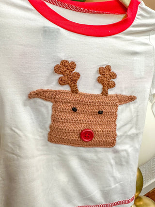 Reindeer Applique Pajama Set - Everyday EDEN Boutique & Gifts