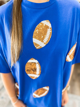 Royal Dazzling Football Top - Everyday EDEN Boutique & Gifts