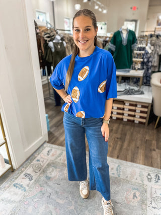 Royal Dazzling Football Top - Everyday EDEN Boutique & Gifts