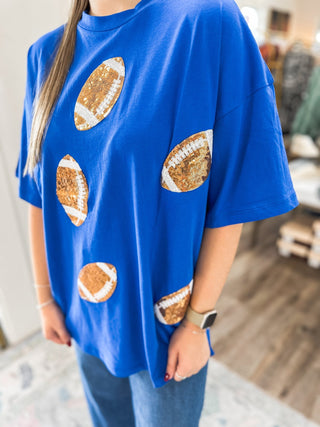 Royal Dazzling Football Top - Everyday EDEN Boutique & Gifts