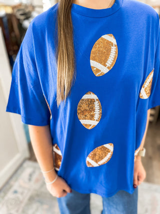 Royal Dazzling Football Top - Everyday EDEN Boutique & Gifts