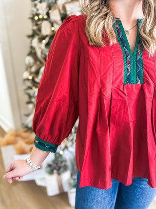 Ruby Winterberry Plaid Top - Everyday EDEN Boutique & Gifts