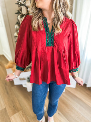 Ruby Winterberry Plaid Top - Everyday EDEN Boutique & Gifts