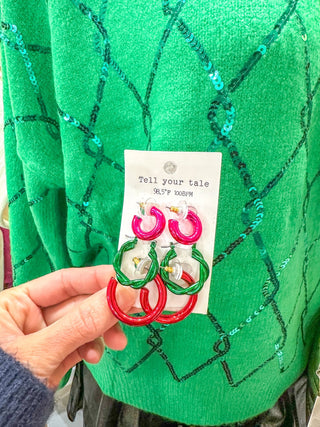 Santa Baby 3 Hoop Earring Set - Everyday EDEN Boutique & Gifts