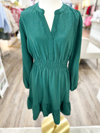 Sea Green Long Sleeve Savor the Moment Dress - Everyday EDEN Boutique & Gifts