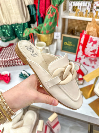 Sheena Off White Chain Detail Mule - Everyday EDEN Boutique & Gifts