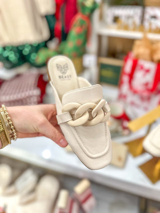 Sheena Off White Chain Detail Mule - Everyday EDEN Boutique & Gifts