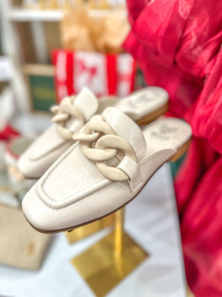 Sheena Off White Chain Detail Mule - Everyday EDEN Boutique & Gifts