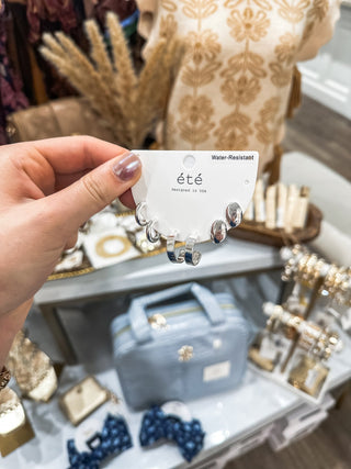 Silver Hoop Earrings Set of 3 - Everyday EDEN Boutique & Gifts