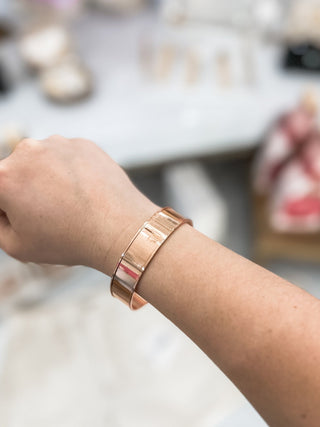Smooth Rose Gold Cuff Bangle - Everyday EDEN Boutique & Gifts