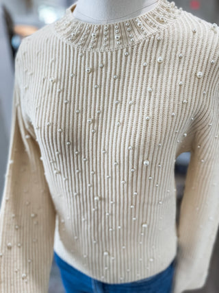 Snowfall Pearl Cream Sweater - Everyday EDEN Boutique & Gifts