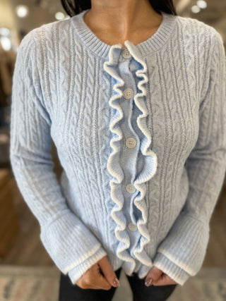 Snowflake Charm Ruffle Sweater - Everyday EDEN Boutique & Gifts