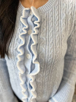 Snowflake Charm Ruffle Sweater - Everyday EDEN Boutique & Gifts