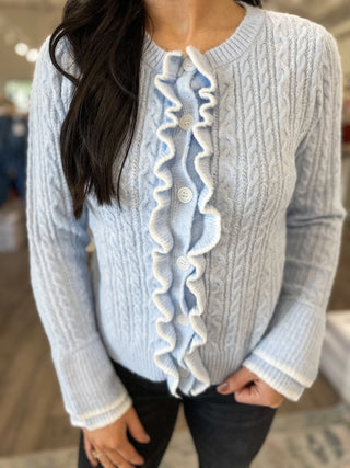 Snowflake Charm Ruffle Sweater - Everyday EDEN Boutique & Gifts