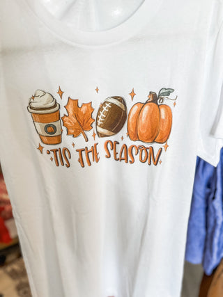 Soft White Tis' The FALL Season Women's Graphic Tee - Everyday EDEN Boutique & Gifts