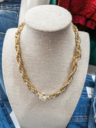 Square Beaded Chunky 16" - 18" Necklace - Everyday EDEN Boutique & Gifts