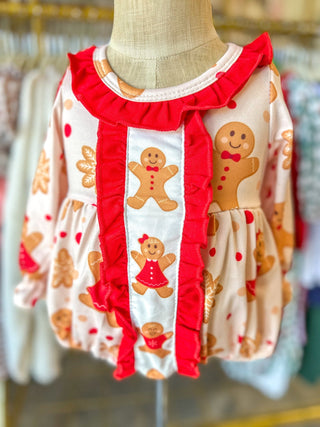 Sweet As The Gingerbread Man Girl Bubble - Everyday EDEN Boutique & Gifts