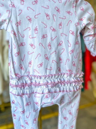 Sweet Peppermint Zipper Footie - Everyday EDEN Boutique & Gifts