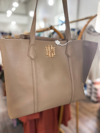 Taupe Heath Pebble Texture Tote Bag - Everyday EDEN Boutique & Gifts