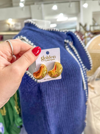 Taylor 18K Gold Plated Cresent Hoop Earrings - Everyday EDEN Boutique & Gifts