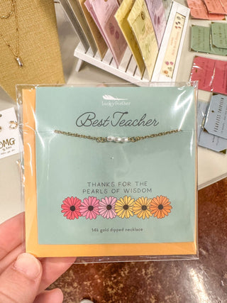 Teacher - Pearls of Wisdom Necklace - Everyday EDEN Boutique & Gifts