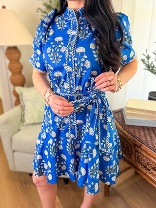 The Blue Flower Market Mini Dress - Everyday EDEN Boutique & Gifts