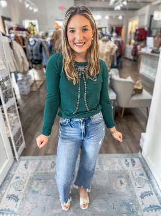 The Forest Gifted Glam Sequin Bow Sweater - Everyday EDEN Boutique & Gifts