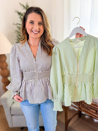 The Lavender Soft Lines Peplum Top - Everyday EDEN Boutique & Gifts