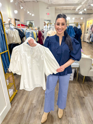 The Navy Soft Grace Short Sleeve Top - Everyday EDEN Boutique & Gifts