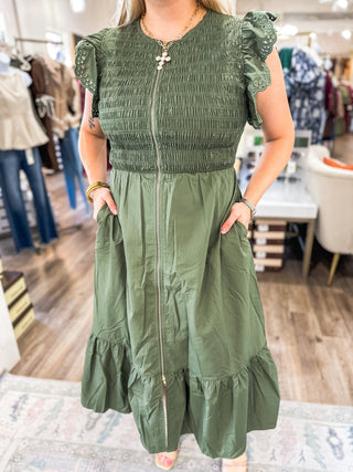 The Olive Josie Midi Dress - Everyday EDEN Boutique & Gifts