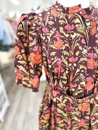 The Plum Spice Petal Belted Mini Dress - Everyday EDEN Boutique & Gifts