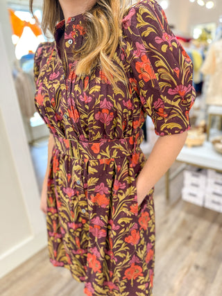 The Plum Spice Petal Belted Mini Dress - Everyday EDEN Boutique & Gifts