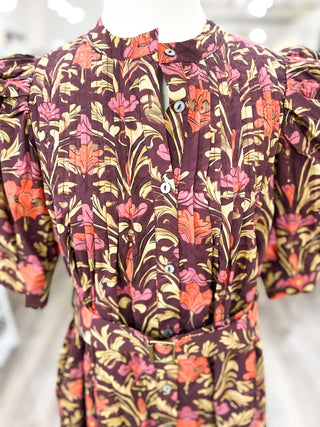 The Plum Spice Petal Belted Mini Dress - Everyday EDEN Boutique & Gifts