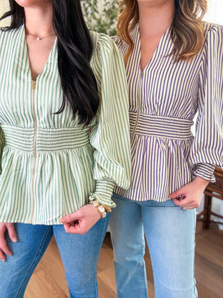 The Sage Soft Lines Peplum Top - Everyday EDEN Boutique & Gifts