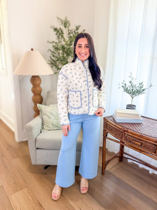 The Something Blue Quilted Jacket - Everyday EDEN Boutique & Gifts