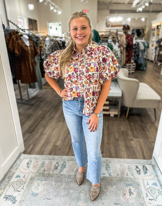 The Sunday Market Floral Top - Everyday EDEN Boutique & Gifts