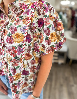 The Sunday Market Floral Top - Everyday EDEN Boutique & Gifts