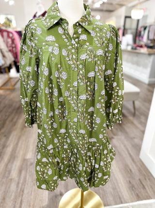 The Sweet Fern Blossom Mini Dress - Everyday EDEN Boutique & Gifts