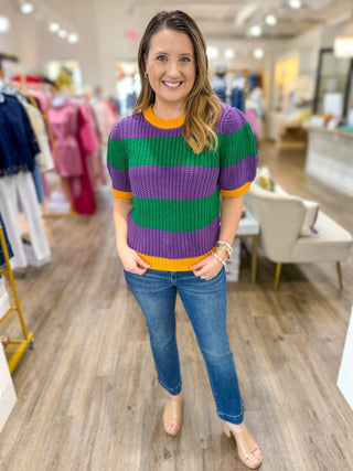 Throw Me Something Stripe Sweater - Everyday EDEN Boutique & Gifts