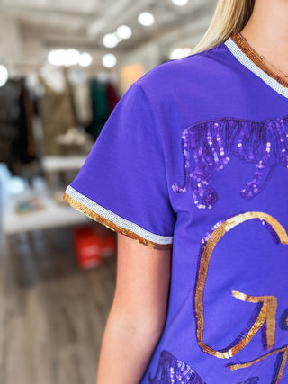 Tiger Strut Sequin Varsity Accents Dress - Everyday EDEN Boutique & Gifts